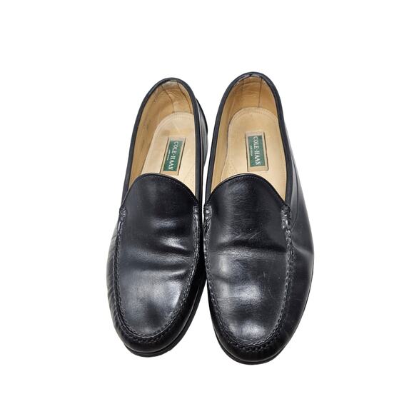 Cole Haan 10.5 Black Leather Loafer Slip On Career Classic Professional